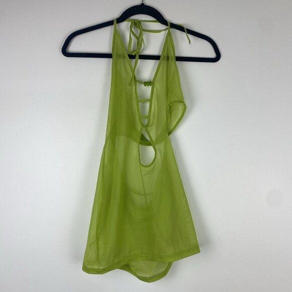 Voight by Valentine Isabella Women's Coverup Dress Size L Limon Lime Green NWT - Picture 2 of 7